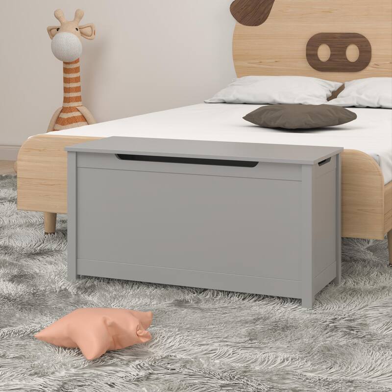 Anmytek Kids Storage Bench with Toy Organizer for Playroom and Bedroom Multifunctional Storage Ottoman