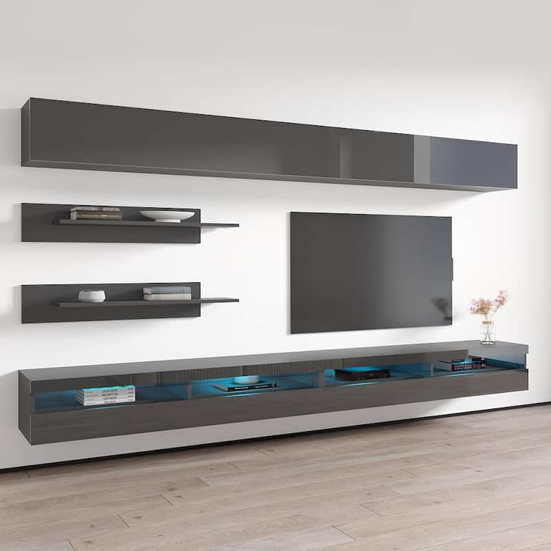 Fly I 35TV Wall Mounted Floating Modern Entertainment Center