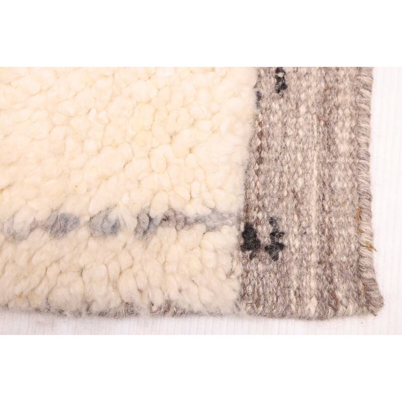 ECARPETGALLERY Hand-knotted Looma Cream Wool Rug - 8'3 x 10'2