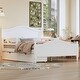preview thumbnail 3 of 9, Full Size Storage Platform Bed with Storage Underneath, White