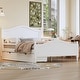preview thumbnail 34 of 42, Kids Platform Bed with Saddle-shape Headboard and Footboard, 2 Drawers Underneath, 10 Pc Slats Support, No Box Spring Needed White - Full