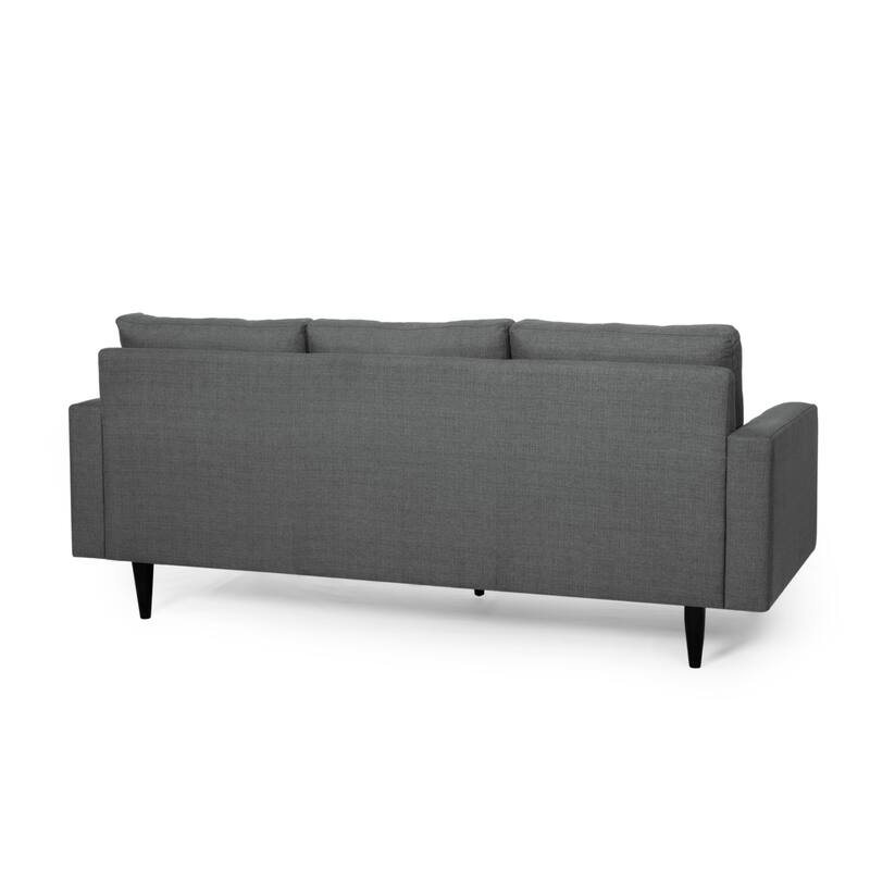 Button Tufted 3-seater Sofa with Birch Wood Legs