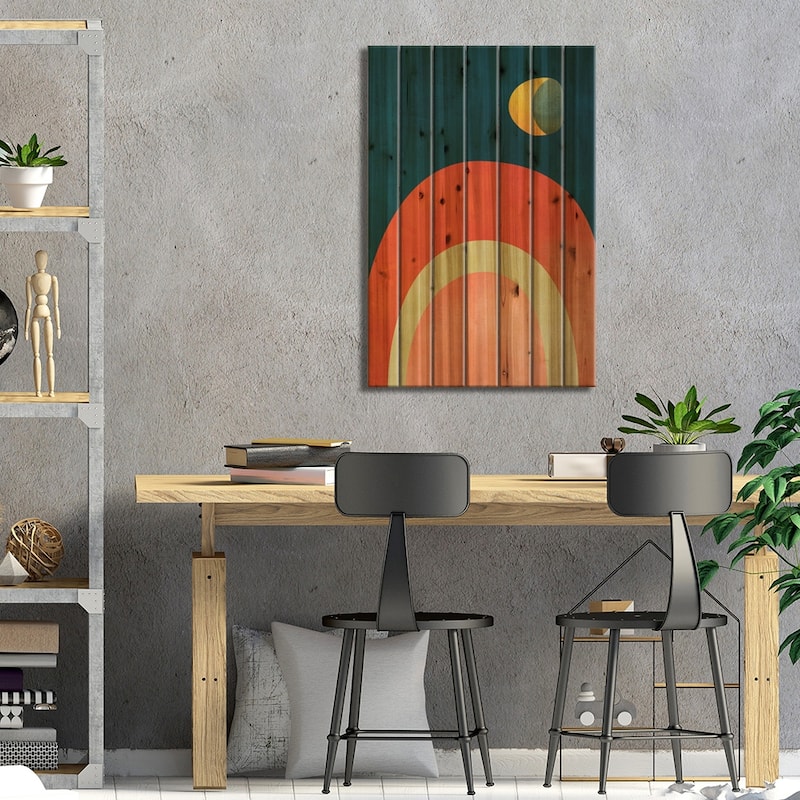 Mid Century Modern III Print On Wood by Ana Rut Bré - Multi-Color