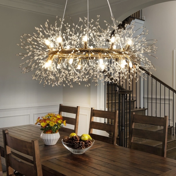 Wagon wheel chandelier with crystals sale