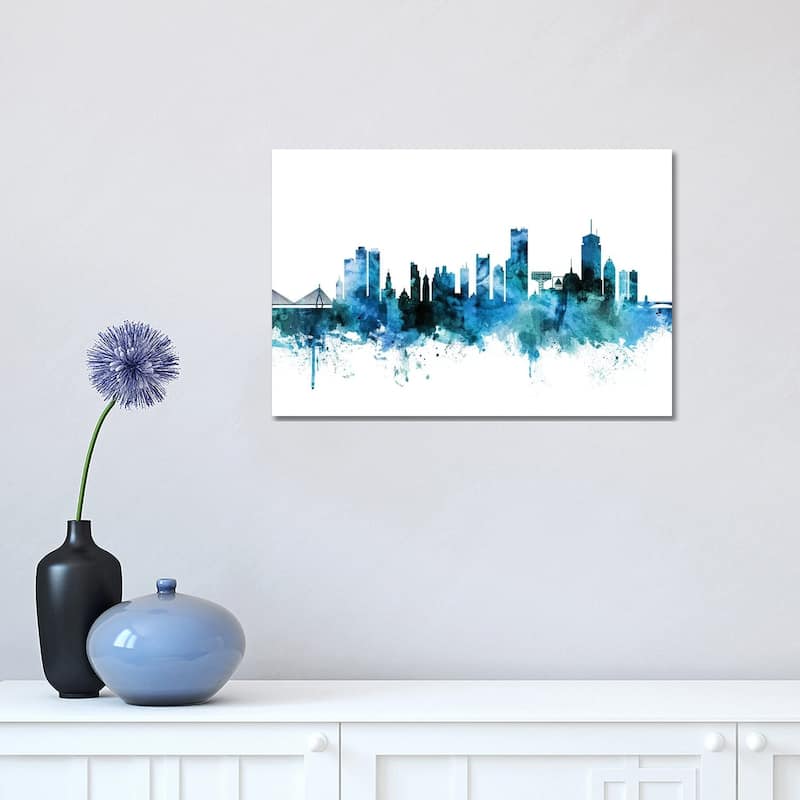 iCanvas "Boston, Massachusetts Skyline" by Michael Tompsett Canvas Print - 12x18x1.5
