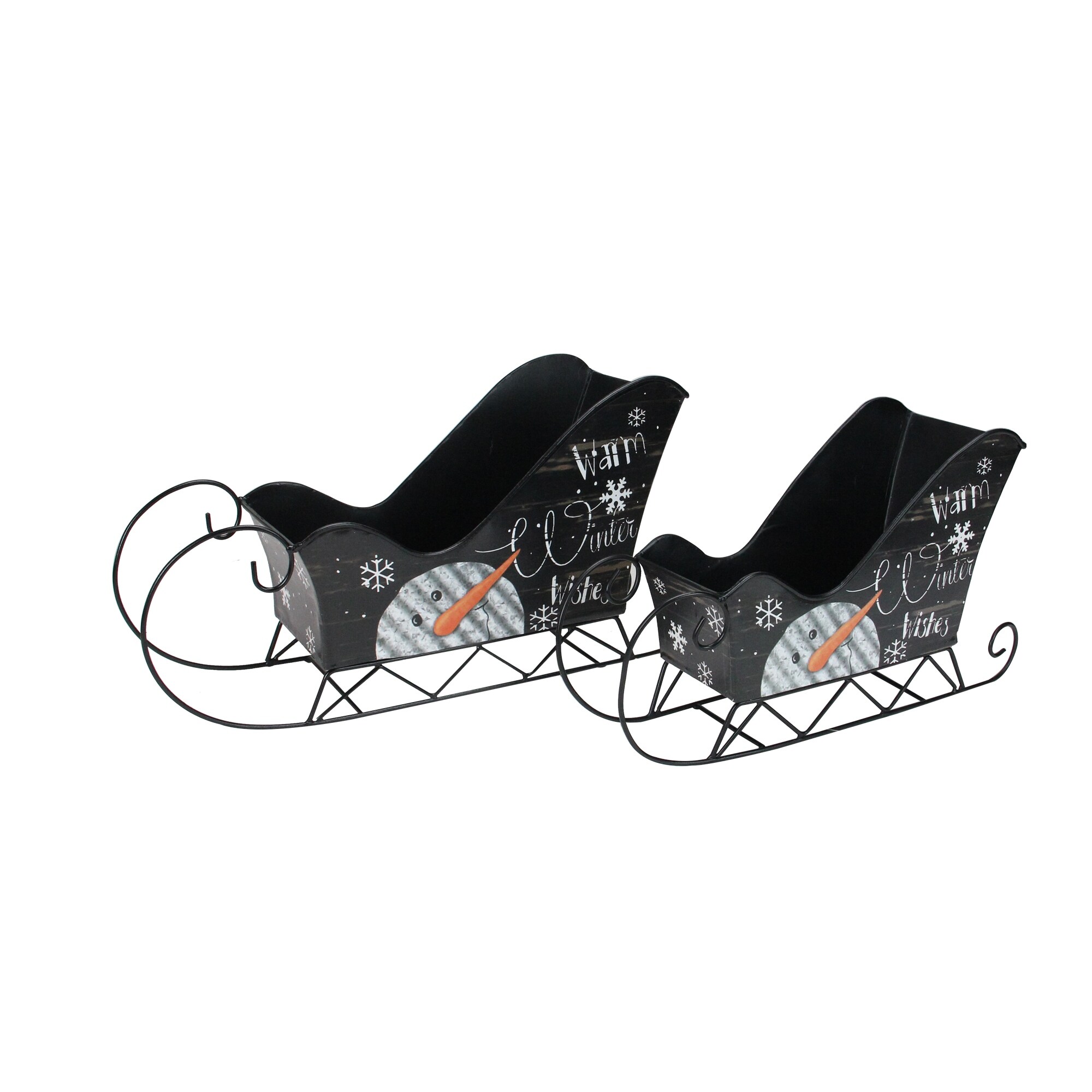 Shop Set Of 2 Warm Winter Wishes Snowman Sleigh Christmas Table