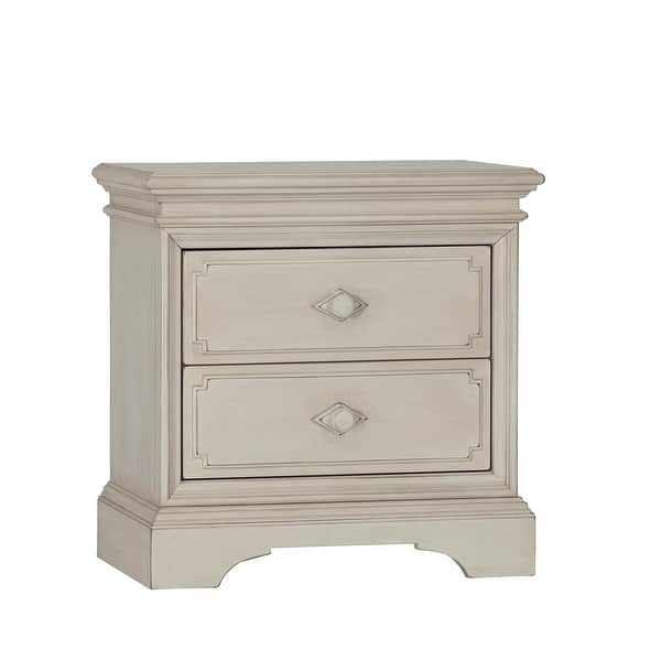 slide 2 of 2, Amherst 2 Drawer Nightstand Antique White Antique White