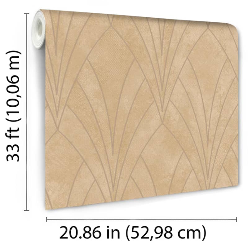 Veer Decor Art Deco Fan Texture Ground Wallpaper
