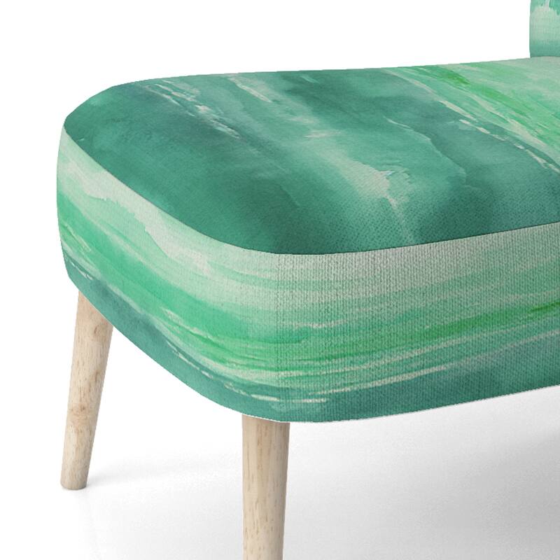 Designart "From the Shore" Upholstered Beach Accent Chair - Nautical & Coastal Arm Chair For Bedroom