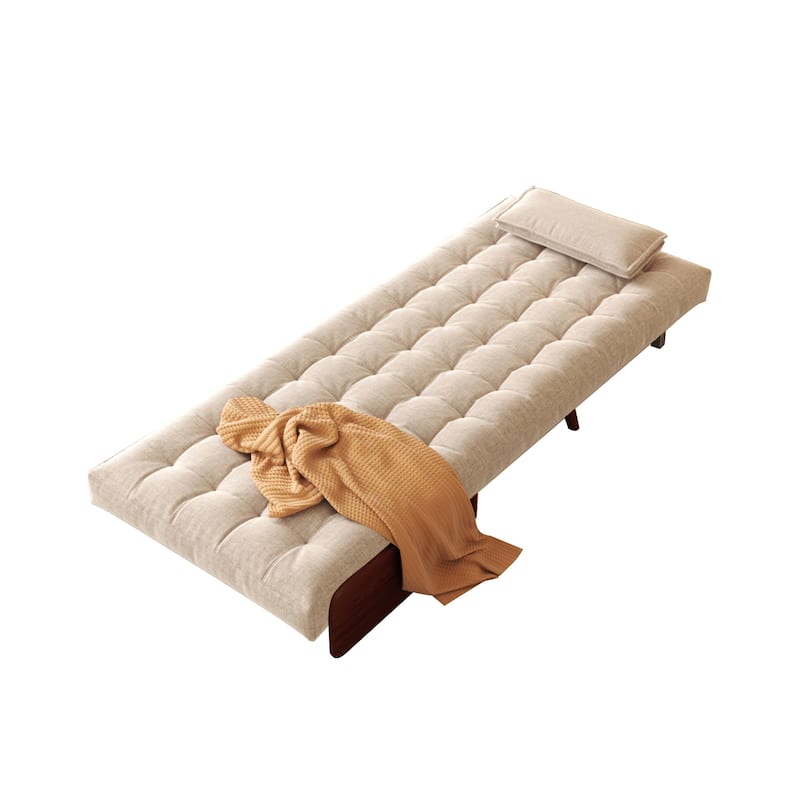 JASIWAY Modern Upholstered Sofa Bed, Beige