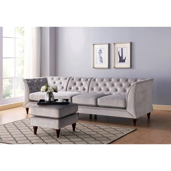 Kestrel Modern Faux Leather Modular Chesterfield Sectional by Furniture