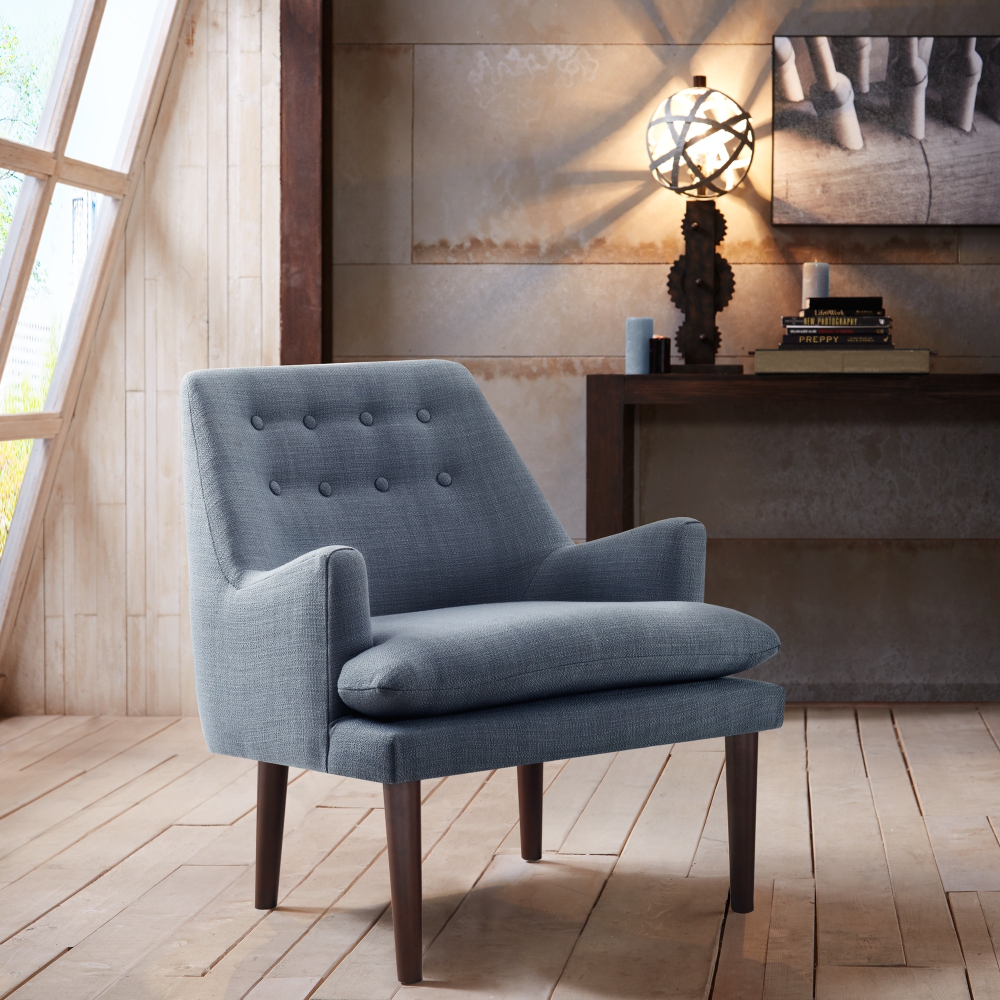 Carson carrington arvika button tufted hotsell high back velvet accent chair
