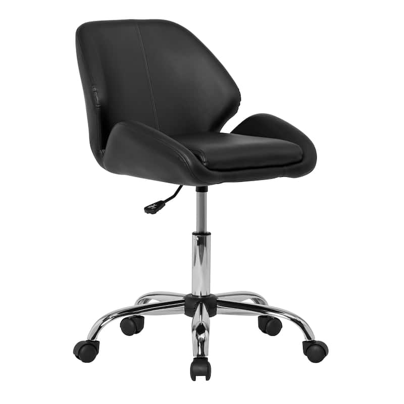 Calico Designs Black Pearl Faux Leather Adjustable Office Chair