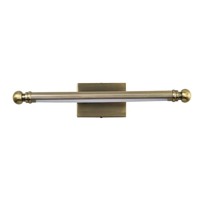 25.2" W Vintage Aged Green Patina 3000K Dimmbale LED Vanity Light with Adjustable Arm for Bathroom