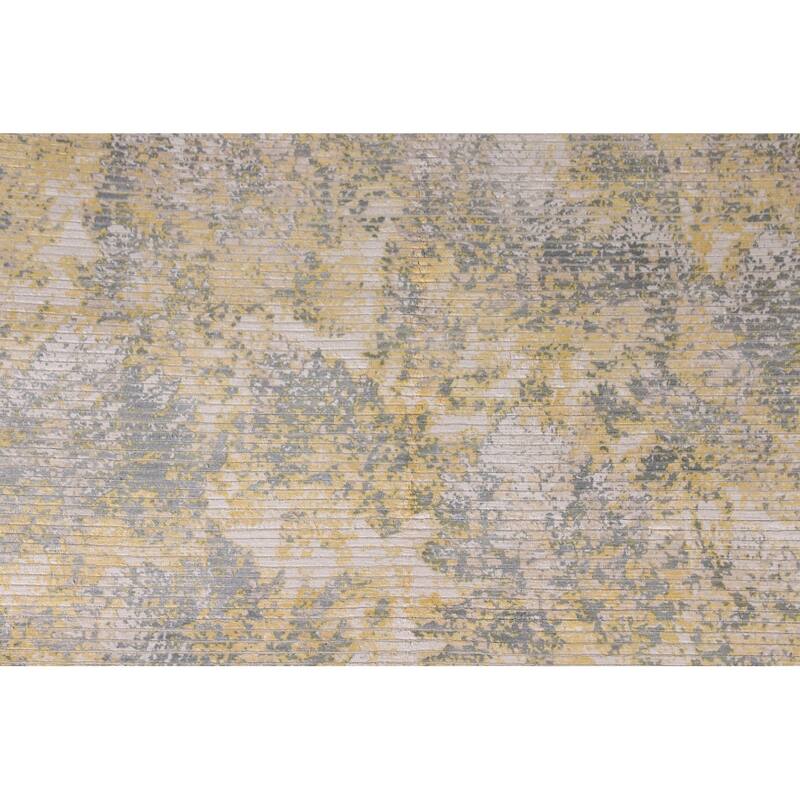 All-Over Striped Abstract Modern Area Rug Handmade Wool Carpet - 5'5" x 7'5"