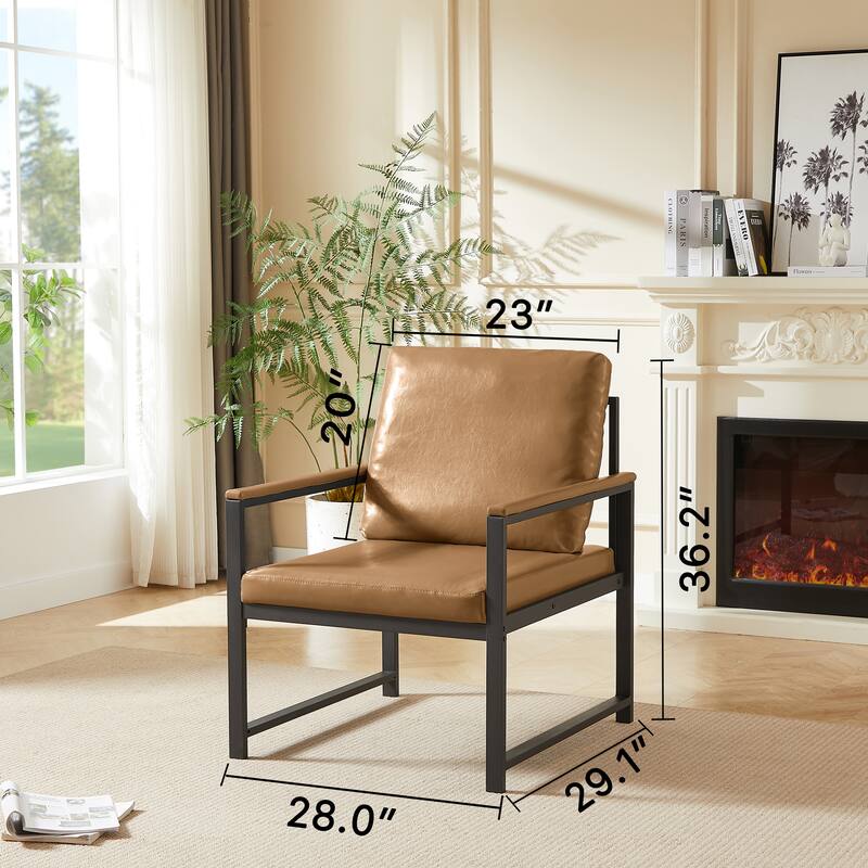Tech Cloth Armchair with Padded Armrests and 330lb Capacity