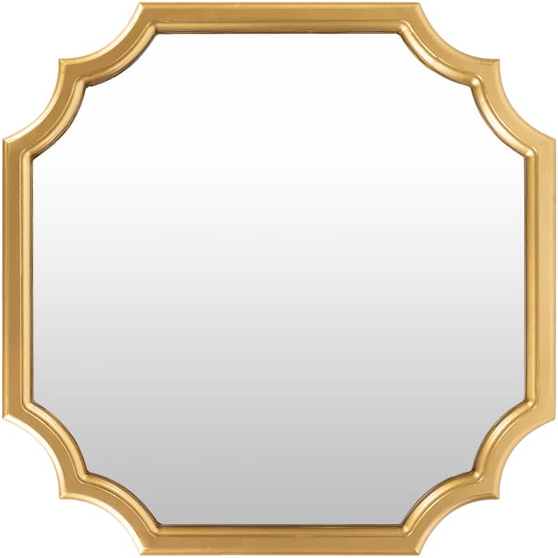 Livabliss Lannie Gold Scalloped Wall Mirror - 24"H x 24"W