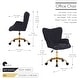 preview thumbnail 7 of 18, Porthos Home Tyra Swivel Office Chair, Teddy Fabric, Gold Chrome Legs