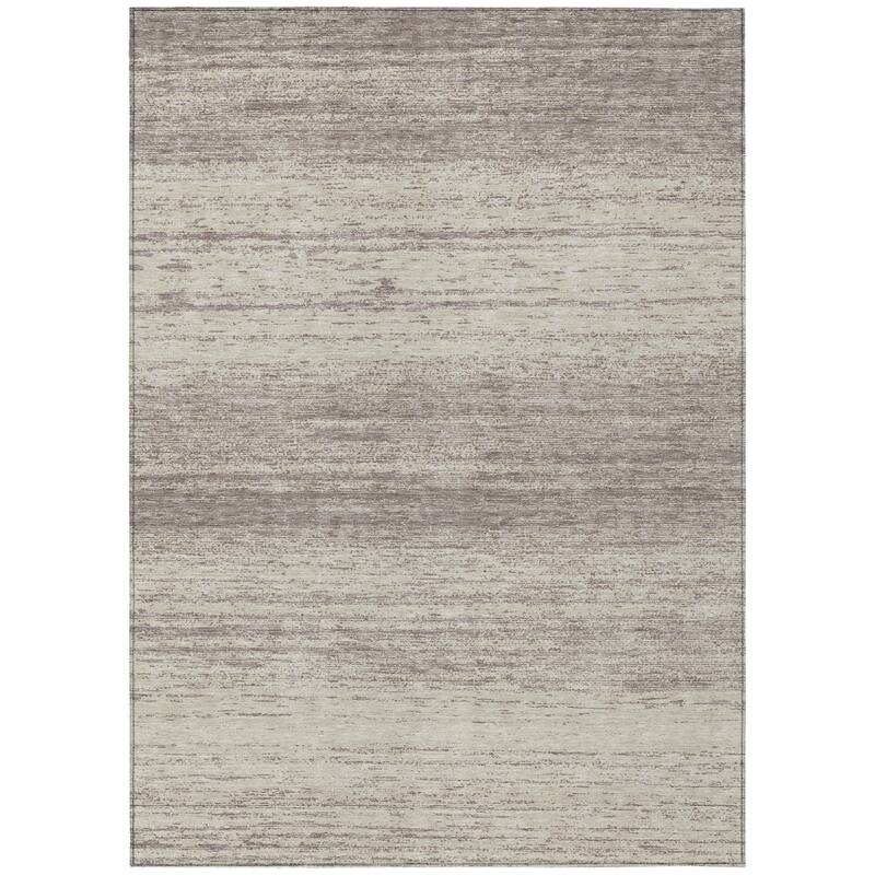 HomeRoots Striped Transitional Rectangle Outdoor Rug
