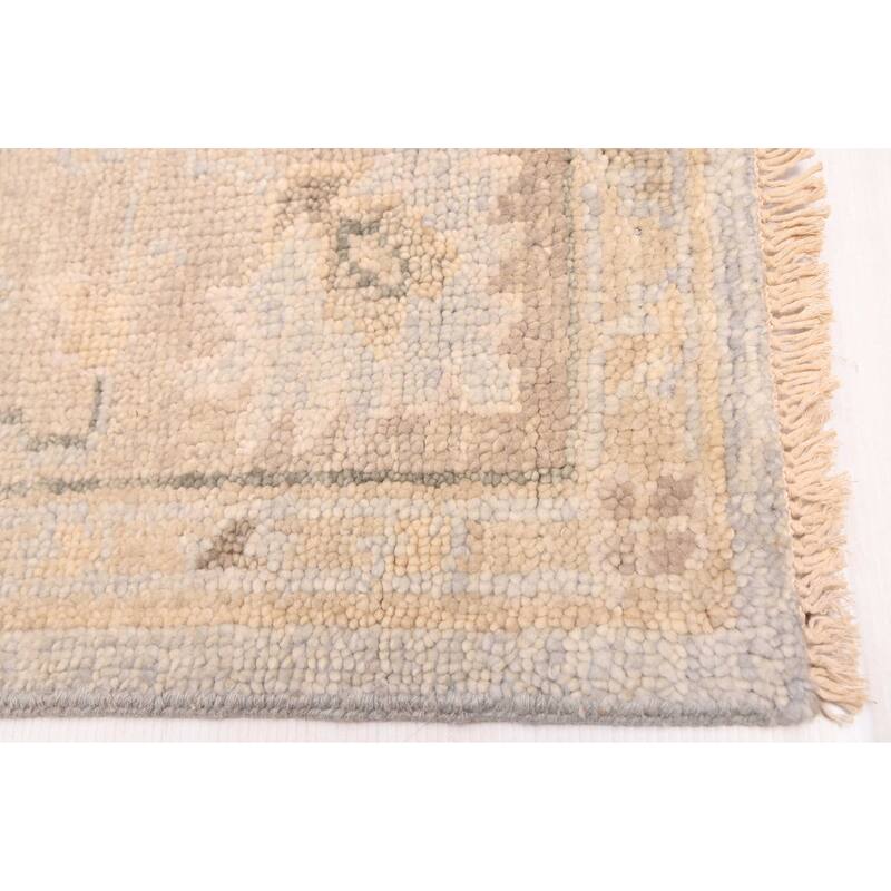 ECARPETGALLERY Hand-knotted Modern Oushak Light Blue Wool Rug - 7'9 x 9'8