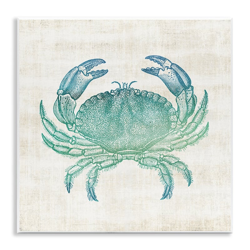 Stupell Ombre Crab Impression Wall Plaque Art Design By Susan Arnot - 12 x 12