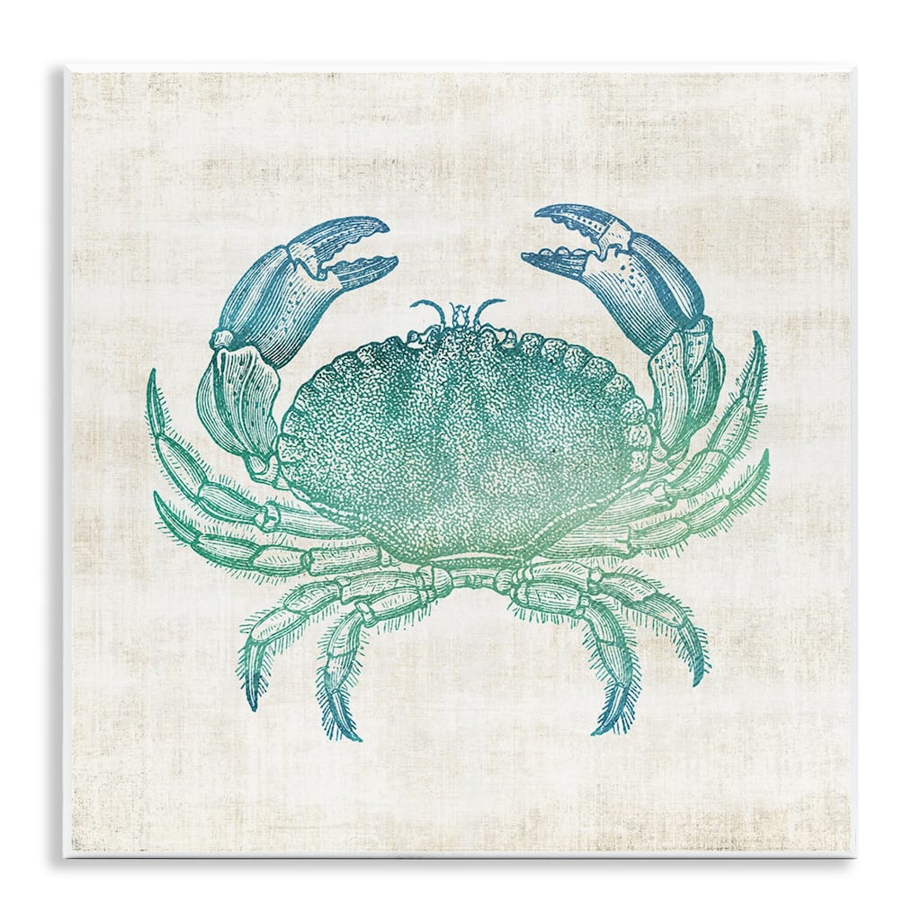 Stupell Ombre Crab Impression Wall Plaque Art Design By Susan Arnot