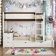 preview thumbnail 1 of 34, Twin-Over-Twin Bunk Bed with Twin size Trundle, Storage and Desk White+Walnut
