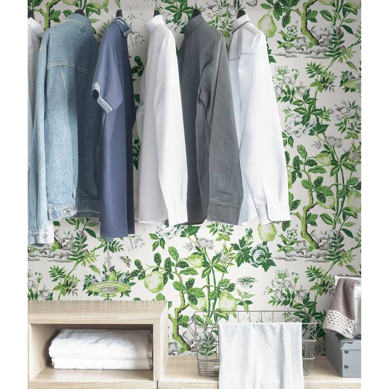 Scalamandre Verdance Shantung Garden Self Adhesive Peel & Stick Wallpaper