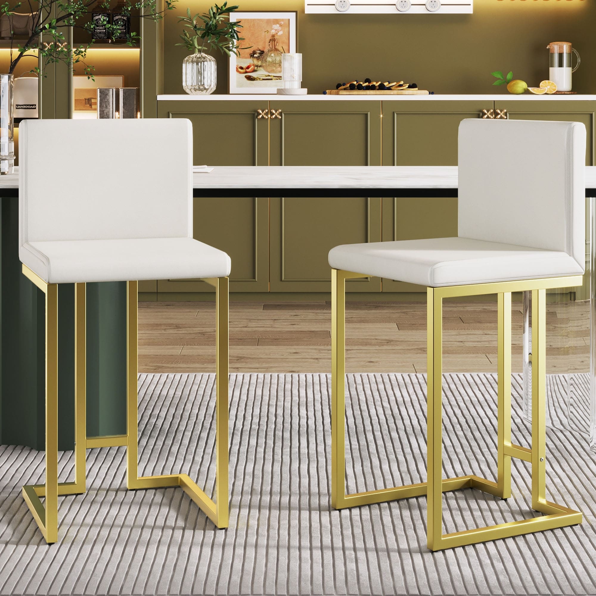 Counter Height Square Stool Cushion Bar Stools Counter Height