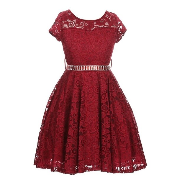 girls lace skater dress