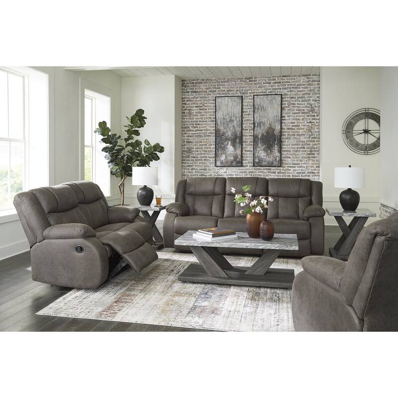Signature Design by Ashley First Base Gray 3-Piece Upholstery Package - 86"W x 40"D x 41"H