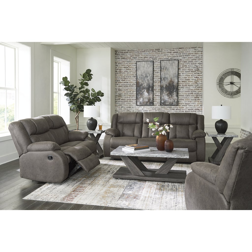 Signature Design by Ashley First Base Gray 3-Piece Upholstery Package - 86"W x 40"D x 41"H