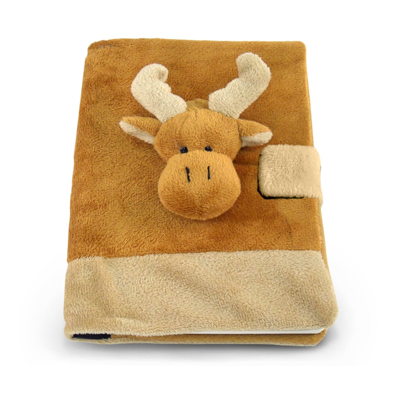 DolliBu Moose Plush Notebook - Brown Wildlife Plush School Journal