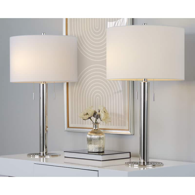 Porch & Den Tower Master 29" Metal Table Lamp (Set of 2)