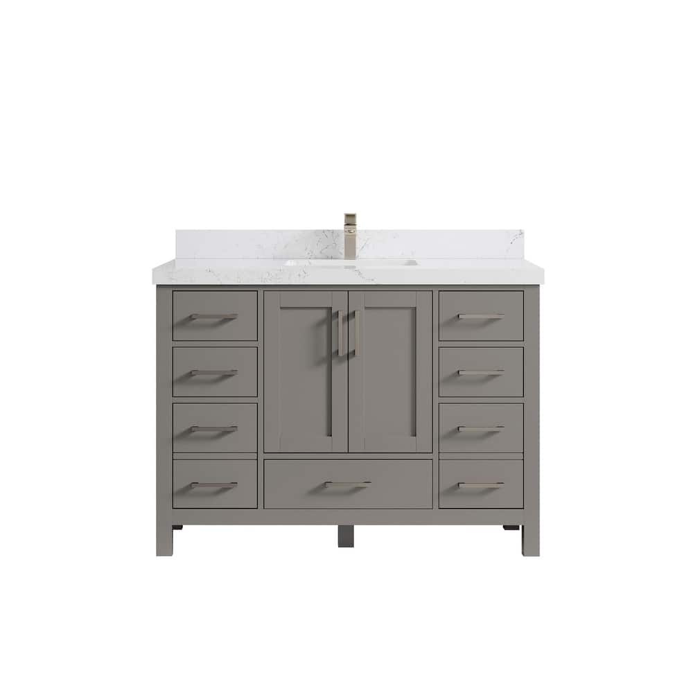 Willow Collection 48 in. W x 22 in. D Malibu Single Sink Bathroom Vanity with Countertop