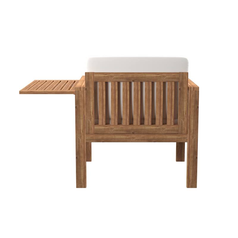 Contemporary Natural Wood Lounge Chair