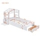preview thumbnail 3 of 16, Twin Size House Bed with Bench, Socket and Shelves