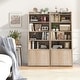 preview thumbnail 15 of 18, Gymax 6-tier Bookcase w/ 2 Adjustable Shelves Filp-up Door 5 Open