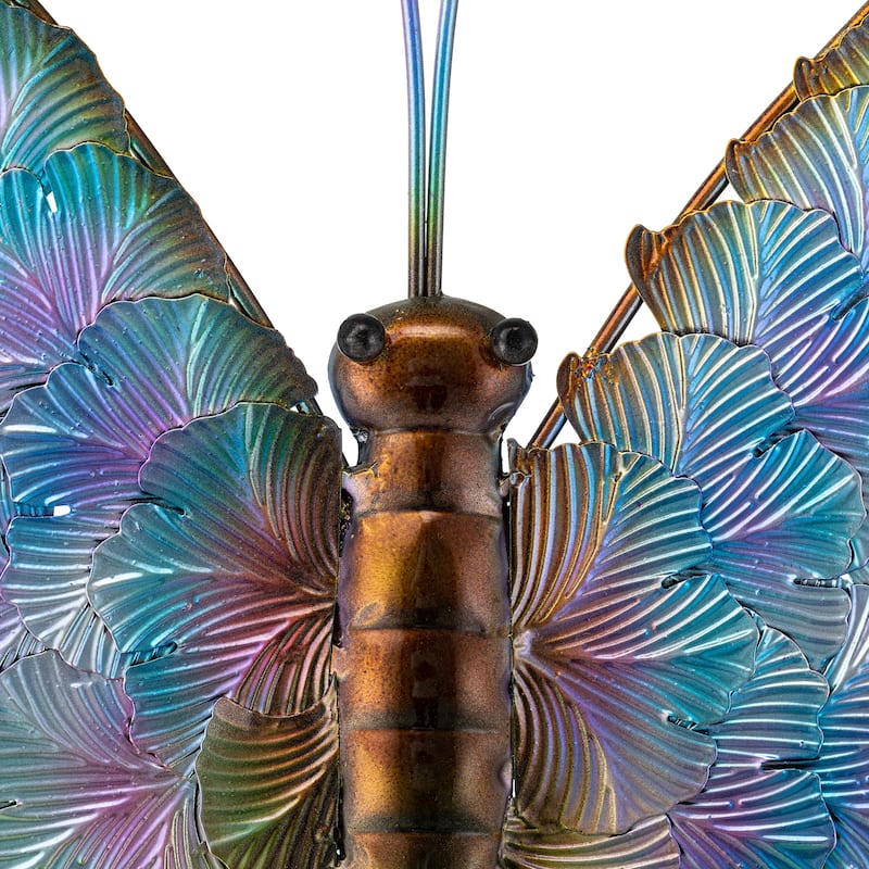 Glitzhome 20"L Metal Butterfly Wall Décor