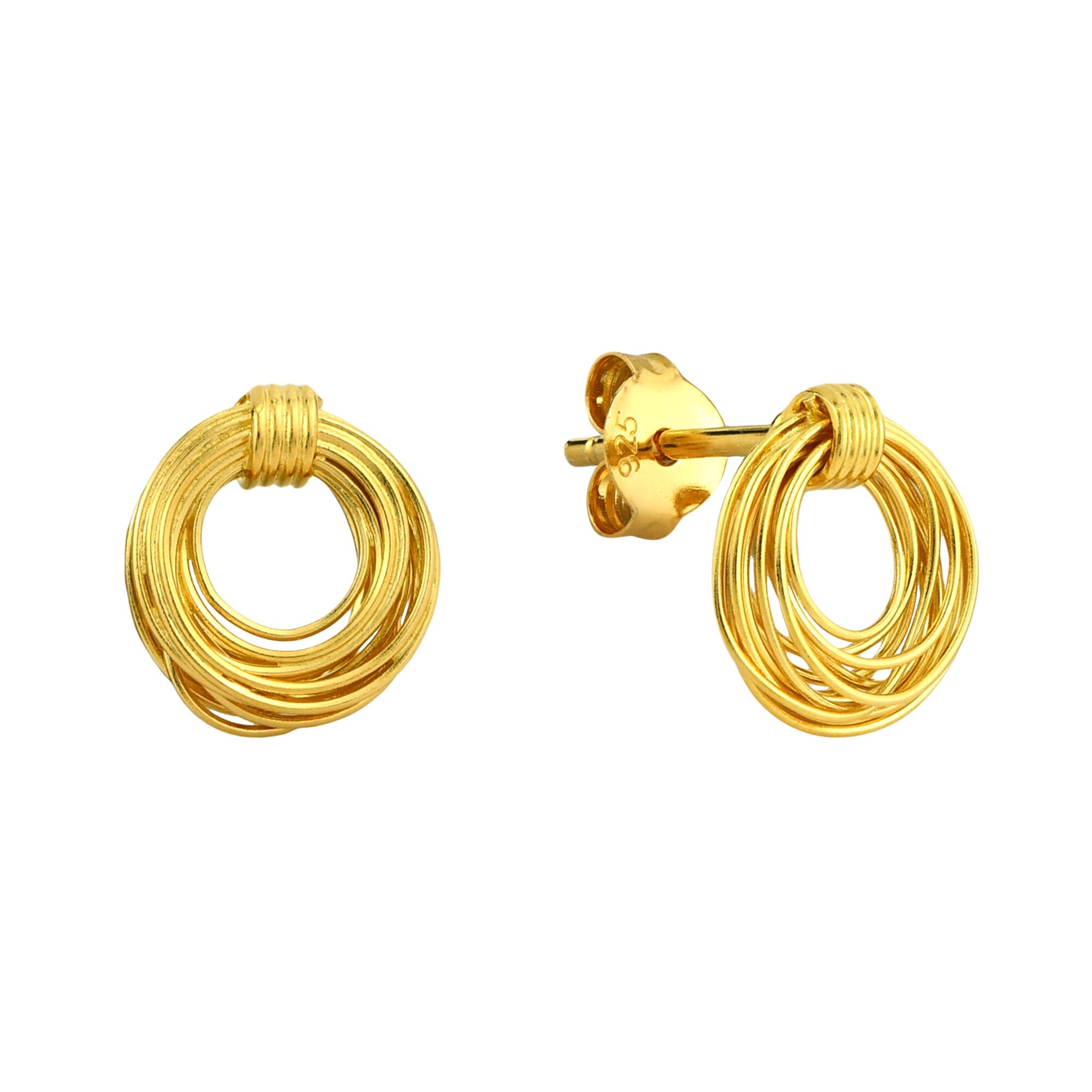 gold silver stud earrings