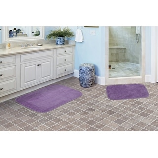 Traditional Purple Plush Washable Nylon Bathroom Rug Runner - On Sale ...