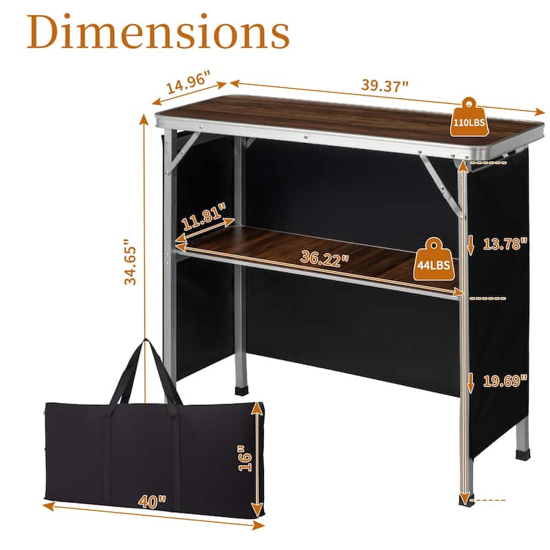 Lightweight Folding Table for Indoor Outdoor Parties and Exhibits