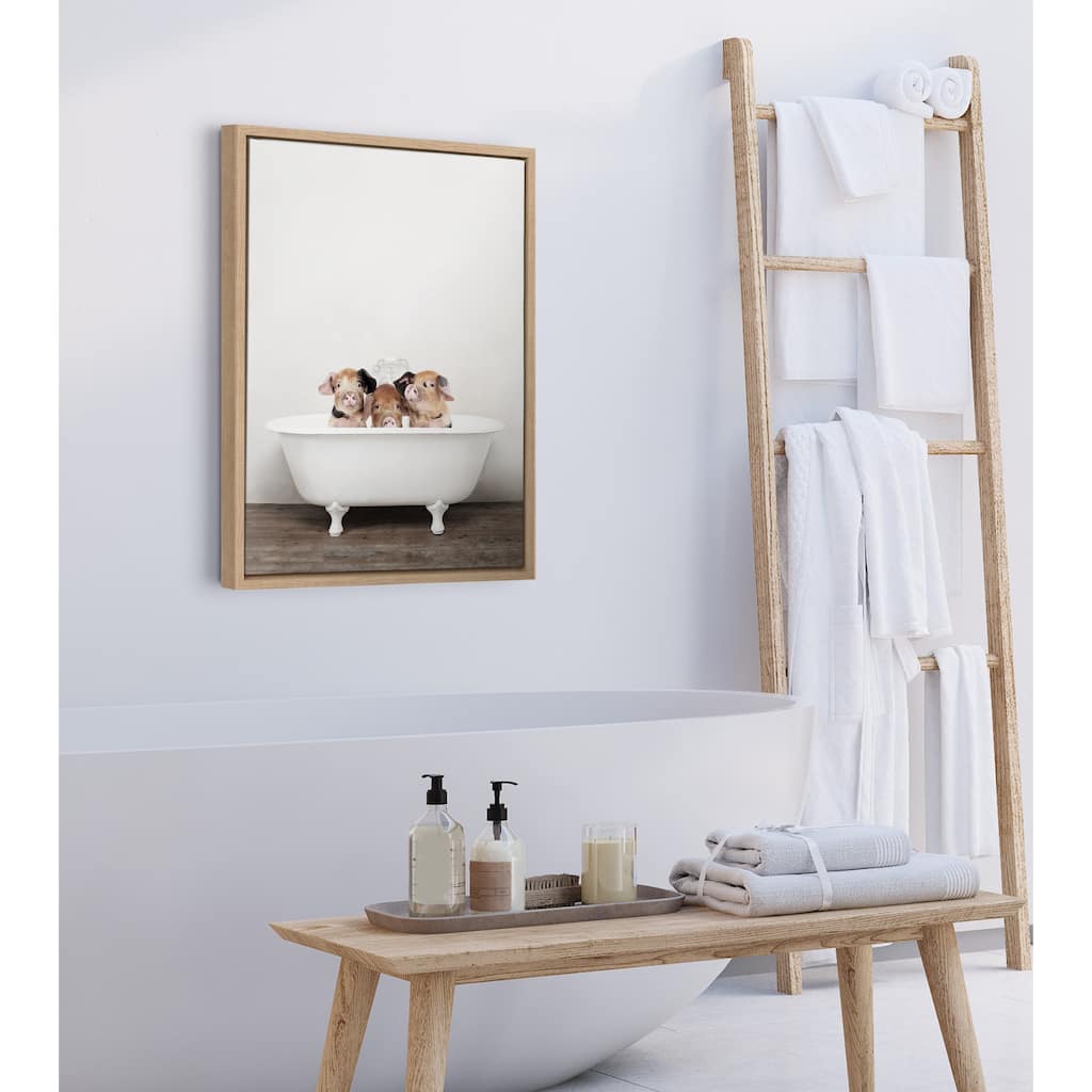 Kate and Laurel Sylvie Three Little Pigs Canvas by Amy Peterson