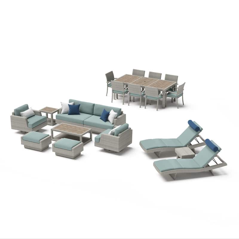Portofino Comfort 19 Piece Sunbrella Outdoor Motion Estate Set