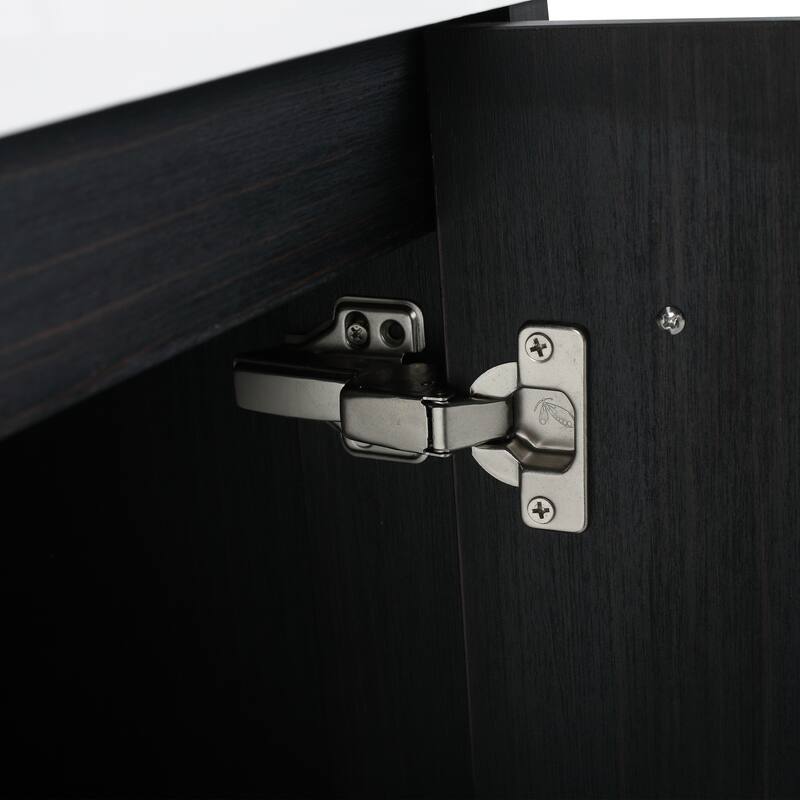 Modern Floating 24-Inch Bathroom Vanity Cabinet, Black Chestnut with Ample Storage, No Top Sink Included