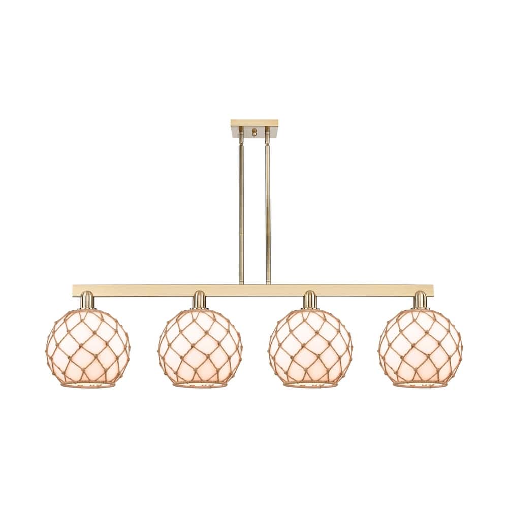 Innovations Lighting Endless Possibilities Arcadia - Farmhouse Rope - 4 Light 53" Stem Hung Island Light