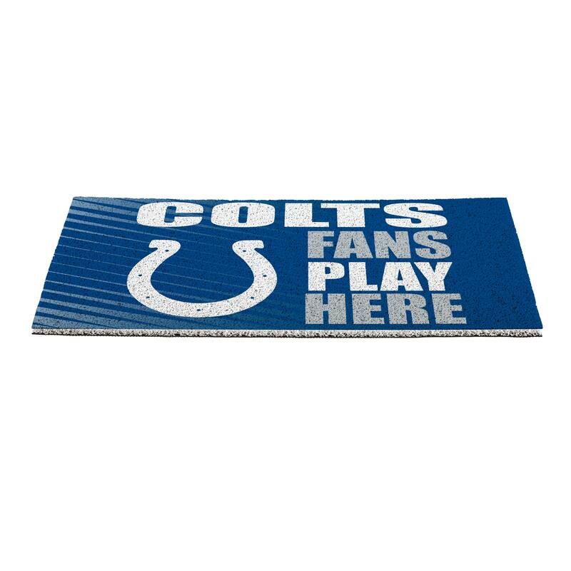 28 in. x 16 in. Indianapolis Colts "Fans Play Here" PVC Door Mat