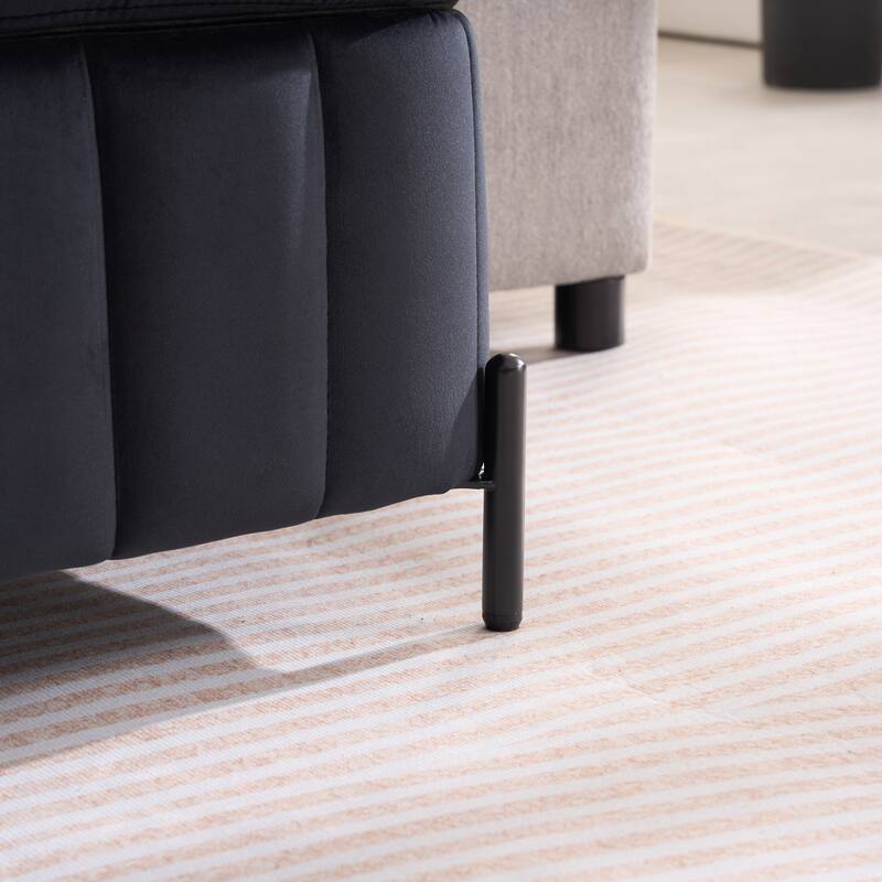 49.2"W Modern Storage Bench,Bedroom Ottoman Bench with Metal Legs