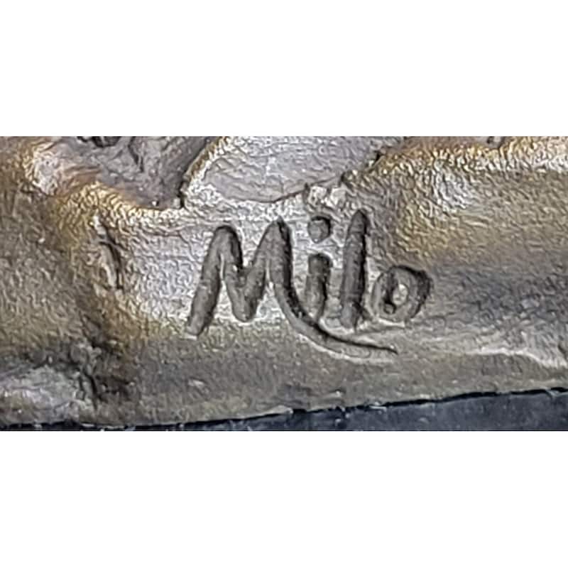 Original Milo Large Imitative Elephant Bust Bronze Sculpture Statue Wildlife Safari Decor