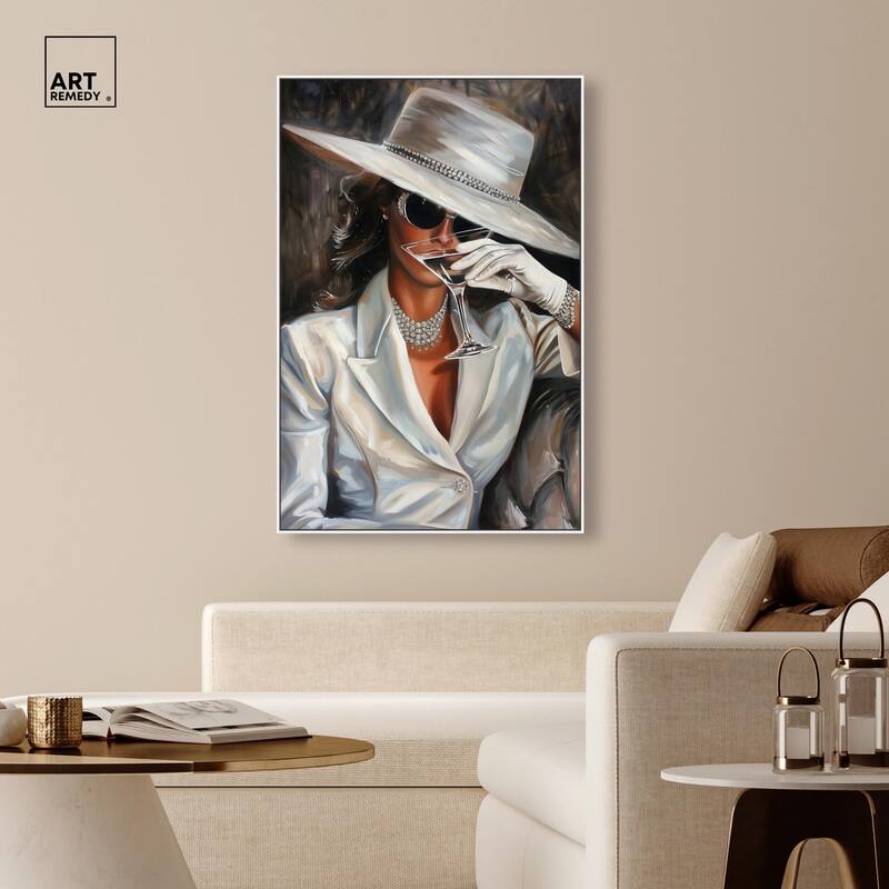 Time for a Martini Canvas by Art Remedy